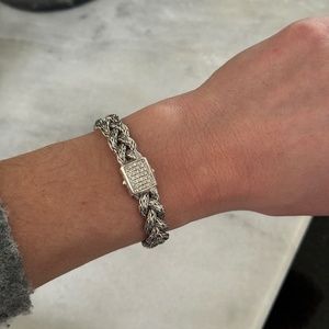 JOHN HARDY Diamond Classic Chain Braided Bracelet